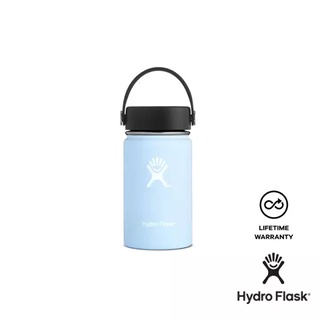 12oz-Ice blue Hydro Flask Double Wall Vacuum Insulated Stainless Steel Leak Proof Sports Water Bottle