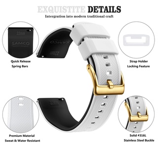 22mm 20mm Rubber Quick Release Strap For Garmin Watch Move 3S Vivomove 3 HR Luxe style Fenix Chronos High Quality Waterproof Silicone Watchband