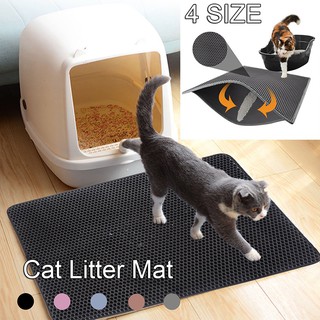 Pet Mat Anti Dirty Mat Waterproof Cat Litter Mat Cats Litter Trapper Double Layer Nonslip EVA