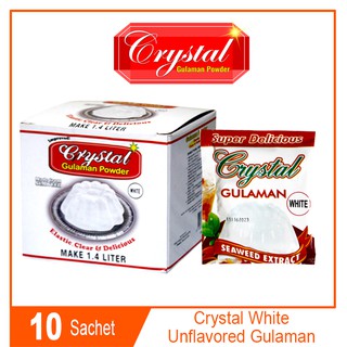 Crystal Gulaman White Color 1 box of 10 sachets