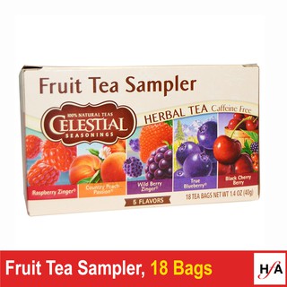Celestial Seasonings Fruit Tea Sampler, 5 Flavors, 18 Tea Bags (1)