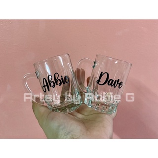Personalized shotglass with handle
