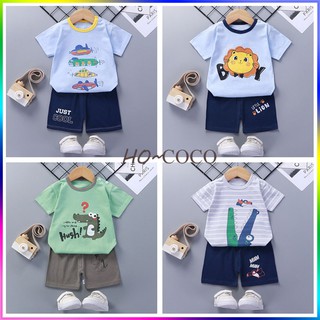 0-5Y Babies fashion Summer Boys Clothing Cute Baby Shirts Kids Short Cotton Sleeve T shirt+Shorts 2Pcs/set