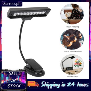 Ssrroo Portable Orchestra Music Stand Light Flexible Neck Clip On USB Reading LED Lamp