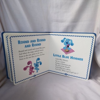 (PRE LOVED BOARDBOOK) Blue's Clues Blue's Bedtime Nursery Rhymes Padded Board Book (9)