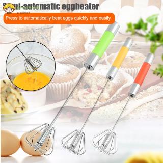 GM Mixer Egg Beater Stainless Steel Semi-Automatic Whisk Hand Egg Blending Cream Mixer