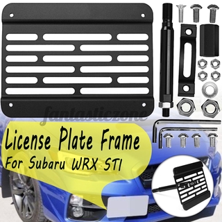 Front Bumper Tow Hook License Plate Relocator Bracket Mount For Subaru WRX STI