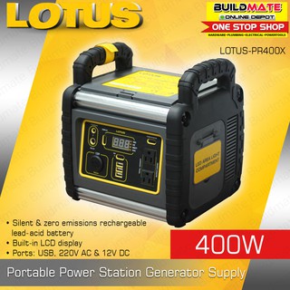 LOTUS 400W Rechargeable Portable Power Station Generator Supply with Car Jump Starter PR400X