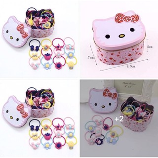 Hello kitty can with 20 pcs pony tail COD