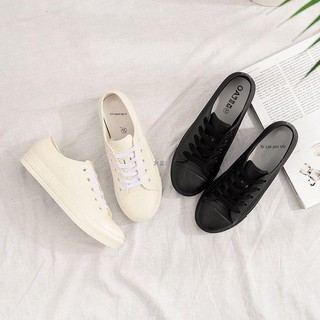 2021 new☼℗Female Low Help Waterproof Small White Shoes Non-slip Plastic Four Seasons Student Board S