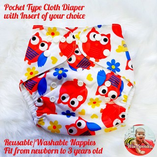 Cloth Diaper with Insert Reusable/Washable Nappy