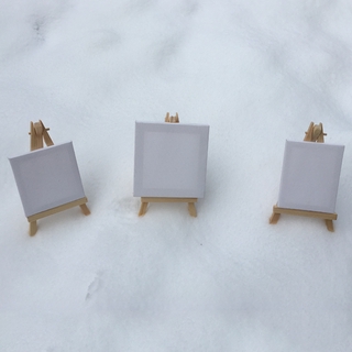 ♛≐Mini oil painting frame tripod easel set 7*7 Pine solid wood picture frame 10*10 8*8 oil painting