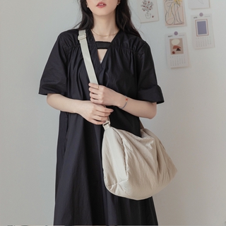 Casual Canvas Bag Japanese Waterproof Large Capacity Crossbody Bag Lazy Messenger Bag Shoulder Bag Women Sling Bag
