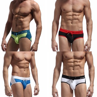 Men Swimsuit Boxer Cotton Swimming Surf Beachwear Underpants