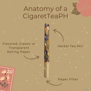 ❁CigaretTeaPH 6pcs Herbal Sticks / Joints made of Herbal Tea - Pure Mix + Pure Flavors