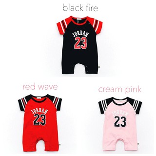 Baby Boy Girl Jersey Baby Newborn Number Black Red Jumpsuit Romper