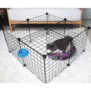 Dog Cage Stackable Pet 35*35CM Cat Rabbit Cage DIY Pet Metal Wire Kennel Extendable Pet Fence (6)