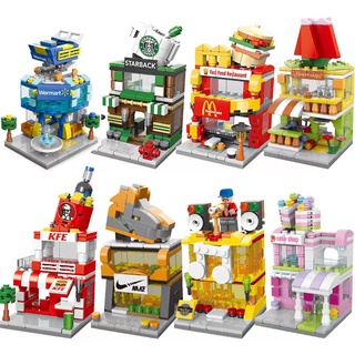 Mini City Street Building Blocks Kids Educational Toys