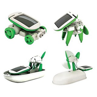 6 in 1 Solar DIY Educational Kit Toy Boat Fan Car Robot Windmill Puppy (4)
