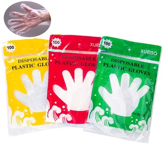 100 Pcs Disposable Plastic Gloves Food Handling Safety Gloves Cleaning Gloves Eco-friendly Disposable Gloves