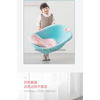 Camellia Baby Bathtub Children Can Sit And Lie In Thickened Large Bathtub Family Blue Baby Bathtub (8)