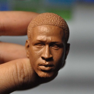 1/6 White Model Headsculpt for NBA Star Allen Iverson Head Carving Philadelphia 76ers