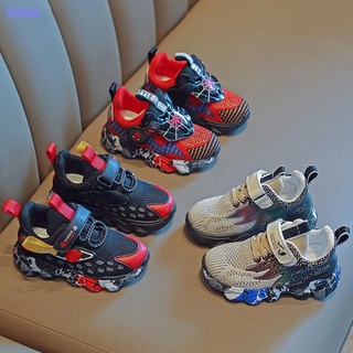 Children s sports shoes 2020 autumn new boys big children s fly woven breathable running shoes girls Korean casual shoes