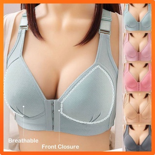 Front Buckle bra 36-44 plus size ventilation no steel ring Women's sexy bra push up (1)
