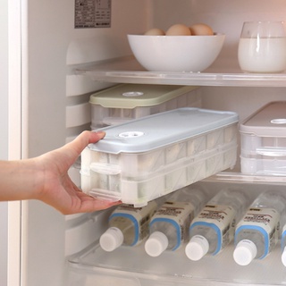 1Pcs Household Refrigerator Frozen Water Dumpling Storage Food Container Freezer Box Plastic