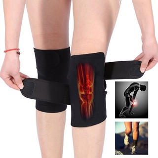 2 Pcs Self-Heating Knee Support Cold-Proof Adjustable Tourmaline Magnetic Therapy Pad Arthritis Brac