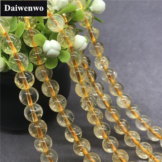 7A(top) Ice Citrine Beads 6/8/10mm Round 100% Natural Loose Stone Diy Bracelet