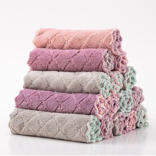 Kitchen cloth❐❣❉Kitchen Cleaning Cloth Super Absorbent Microfiber Wiping Rags Household Washing Dish