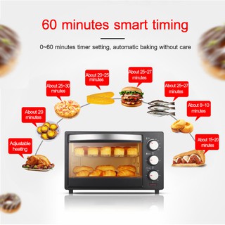 Household oven 20L small size oven multi-function automatic mini electric baking cake and bread oven (9)
