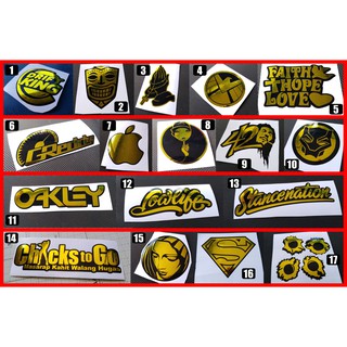 [PART 1] Gold Chrome Decal Stickers Vinyl Cut Out Stickers [ Religious / Thailook / Yayamanin ]