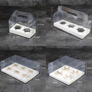 Cupcake box - 2,3, 4 or 6 cavity transparent clear plastic cupcake box cake packaging box / Cup Small Paper Cups Cake Packaging Box Muffin Cup Paper Cup Cake Box Transparent Hand Cup Cake Box
