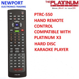 Platinum Hand Remote Control PTRC-550 Compatible with Platinum X3 Hard Disc Karaoke Player