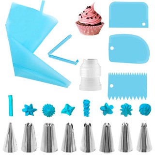 14 Pcs/Set Icing Nozzles Tool Cake Decorating Kit Baking Piping Tips Bag