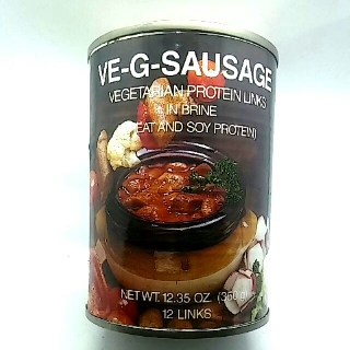 Ve-g Sausage - Vegan vegetarian veggie meat protein - Chicken substitute