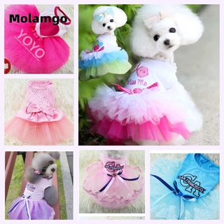 MOLAMGO Pet Dog Clothes Cat Clothes Pet Skirt Pet Clothes Lip Gauze Skirt Princess Dress
