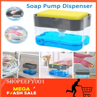 Automatic Soap Dispenser With Cleaning Sponge Storage Liquid Soap Pump Dispenser