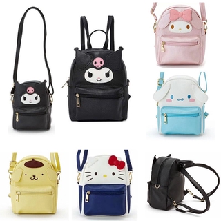 Kuromi My Melody Cinnamoroll PU Leather Shoulder Bag Mini Backpack Crossbody Bag