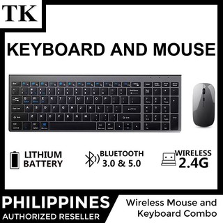 Mouse and Keyboard Combo USB Ultra Thin Silent Rechargeable Bluetooth Keyboard for Android laptop