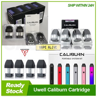 【Ready Stock】Caliburn Cartridge Uwell Caliburn Pod With 2ml 1.4ohm For Caliburn/Koko Vape Pod Kit