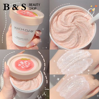 B&S Face Body Cream Niacinamide Ice Cream Peach Scrub Whitening Moisturizing Body Scrub