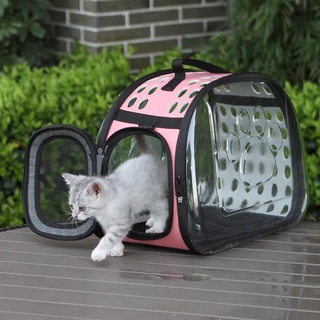【Ready Stock】✢❉Pet Dog Cat Transparent Travel Bag Carrier