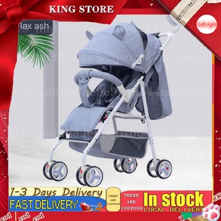 【with warranty】Baby Foldable Portable Stroller Push Chair Baby Travel Trolley Portable Stroller Pock