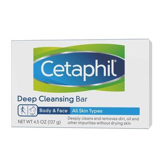 [US Stock] Cetaphil Deep Cleansing Face & Body Bar for All Skin Types 127g
