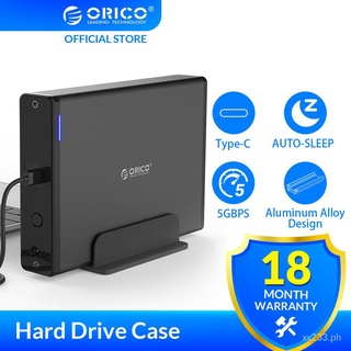 ORICO Aluminum Hard Drive HDD Enclosure USB3.0/Type-C to SATA3.0 3.5 inch HDD Case Docking Station Support UASP 12V2A Power（7688）2021