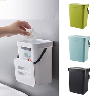 NEW Kitchen Hanging Type Trash Can Home Bedroom Bathroom Wall-mounted Plastic Square Garbage Can
