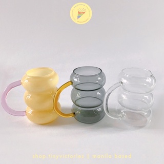 [MNL-Based] Riley ripple wave corrugated borosilicate mug (korean nordic ins minimalist clear mug) (1)